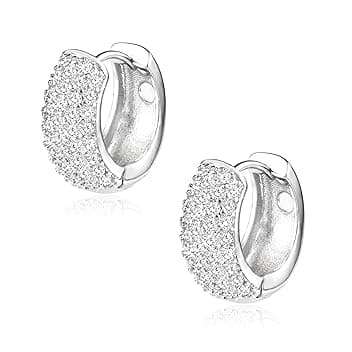 ALEXCRAFT Orecchini Donna a Cerhi Piccoli Argento 925 Post e 14K Placcato da Donna Mamma Ragazaza