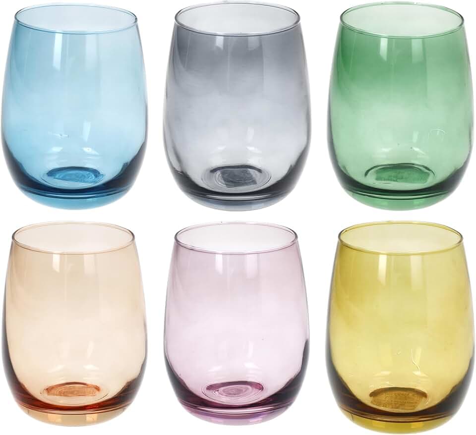 Tognana, Confezione 6 bicchieri Cc400 Rhapsody, Vetro, Multicolor