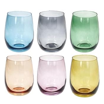 Tognana, Confezione 6 bicchieri Cc400 Rhapsody, Vetro, Multicolor
