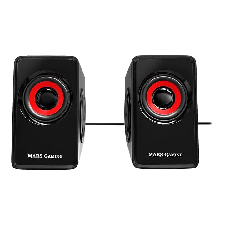 Mars Gaming MS1, Altoparlanti da Gioco 10W, sSubwoofer, 3.5mm Jack e USB, 6 Driver Audio