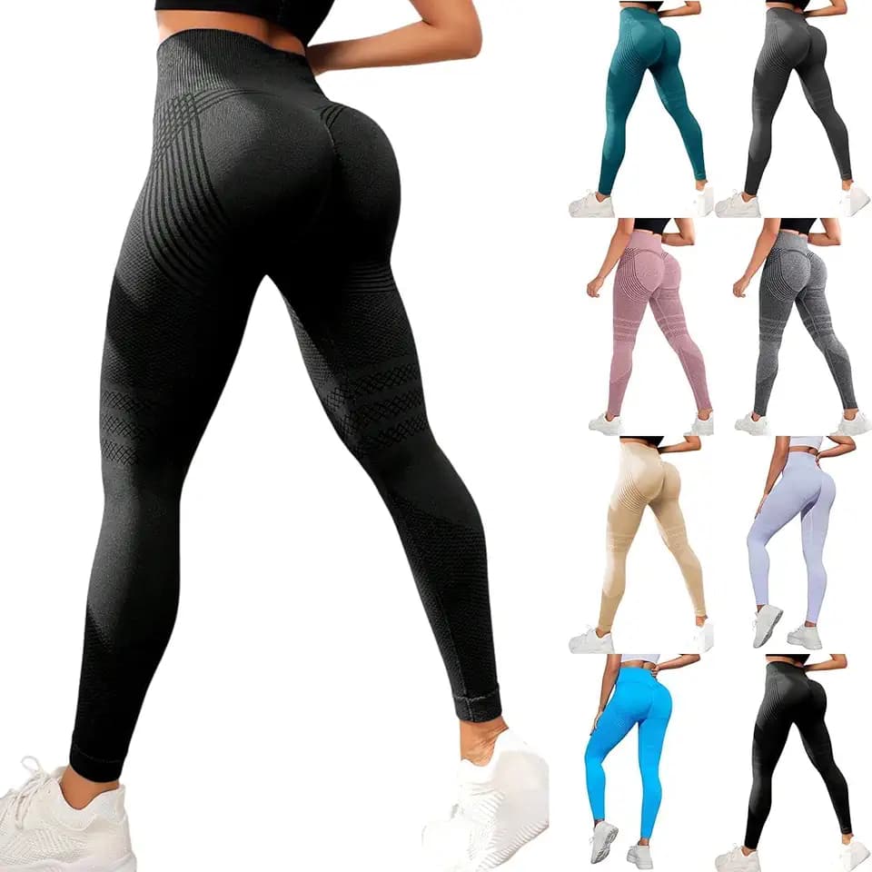 Generico Leggins 3D Anticellulite Donna, Leggings Anti Cellulite - Leggins Compressione Graduata Lipedema - Push Up Sculpture Leggings Sportivi per Yoga Fitness e Tempo Libero