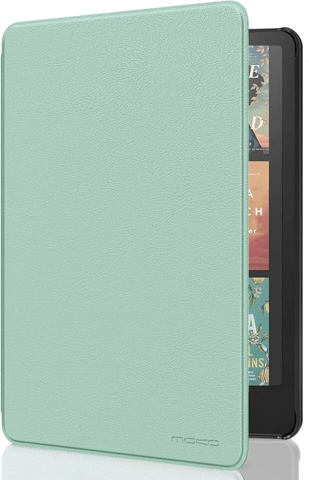 MoKo Custodia Compatibile con 7" Kindle Paperwhite (12th Generation-2024) and Kindle Colorsoft Signature Edition 2024, Custodia Leggera con Auto Wake/Sleep per Kindle Paperwhite 2024, Verde Agave ClimatePartner certified