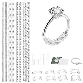 soodyoow Ferma Anello Silicone, Regolatore Dimensione Anello, Stringi Anello, Regolatore di Misura Anello per Uomo Donna