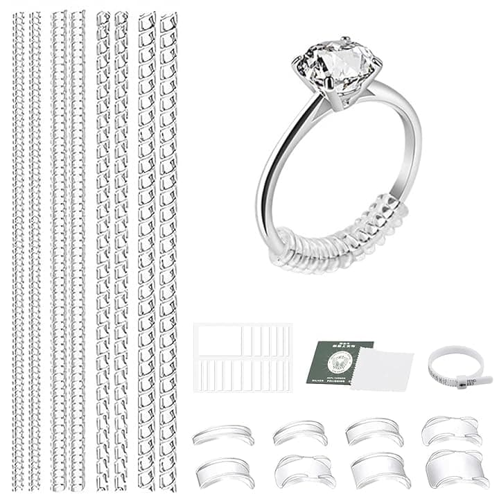 soodyoow Ferma Anello Silicone, Regolatore Dimensione Anello, Stringi Anello, Regolatore di Misura Anello per Uomo Donna