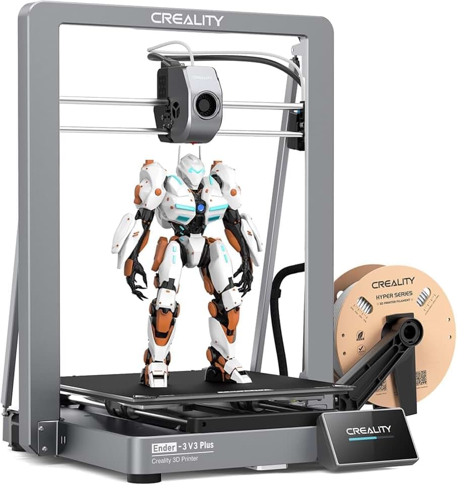 Creality Ender 3 V3 Plus Stampante 3D, 2024 Nuova Versione 600 mm/s, Livellamento Automatico Estrusore Diretto Quick-swap Ugello Tri-metallico, Grande Formato di Stampa 11.8x11.8x13.0in