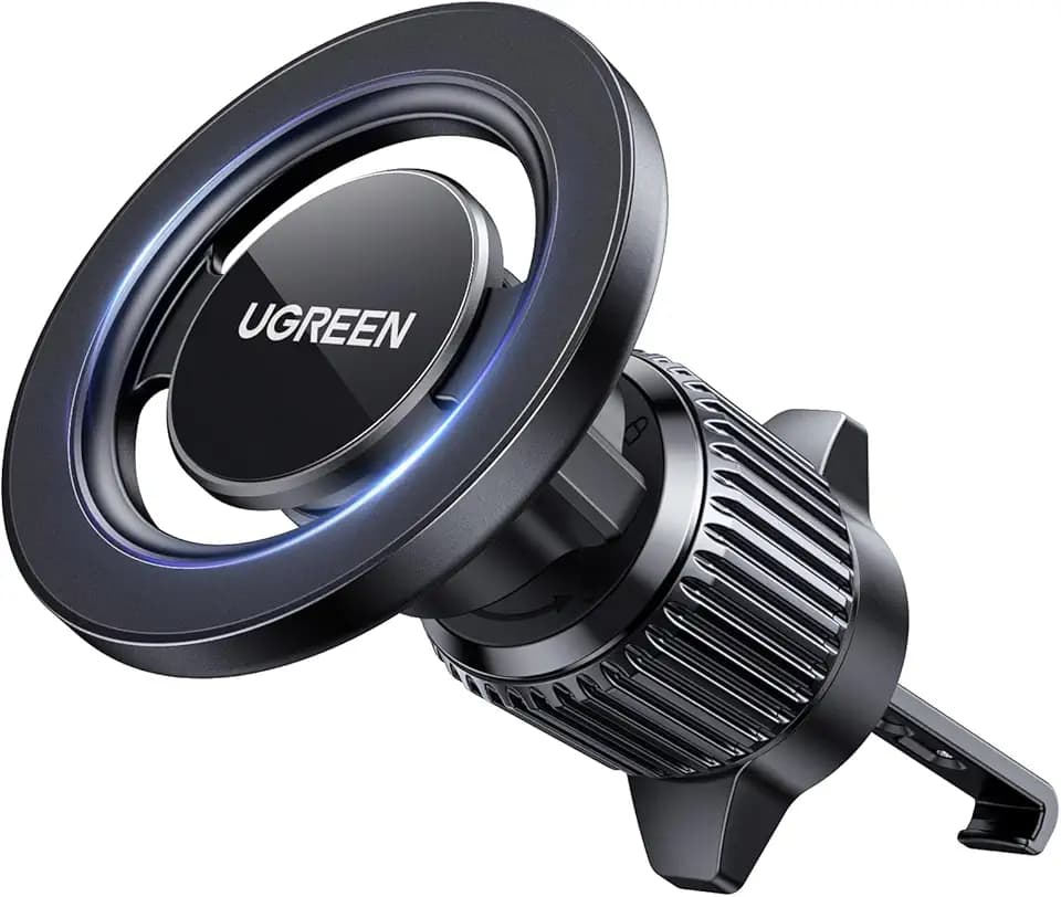 UGREEN Supporto Telefono Auto per Magsafe d'Aria Bocchetta, Porta Cellulare Macchina Magnetico con Gancio 360° Rotazione, Compatibile con iPhone 17 Pro Max Air16/15/14; Galaxy S25/S24; Nero