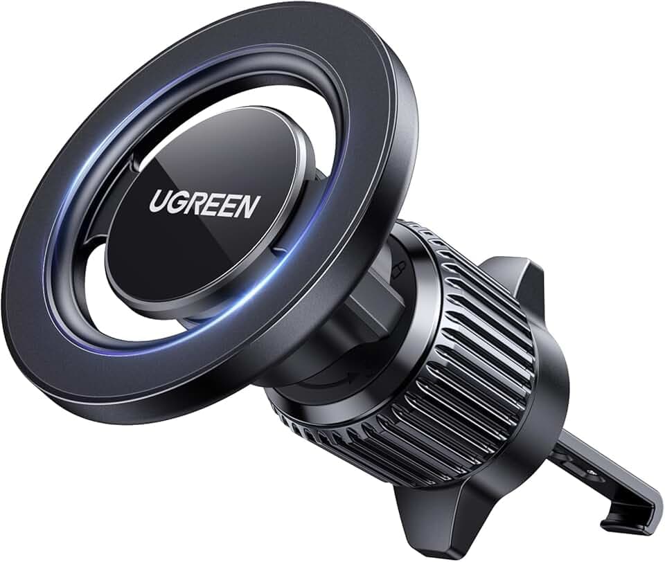 UGREEN Supporto Telefono Auto per Magsafe d'Aria Bocchetta, Porta Cellulare Macchina Magnetico con Gancio 360° Rotazione, Compatibile con iPhone 17 Pro Max Air16/15/14; Galaxy S25/S24; Nero ClimatePartner certified