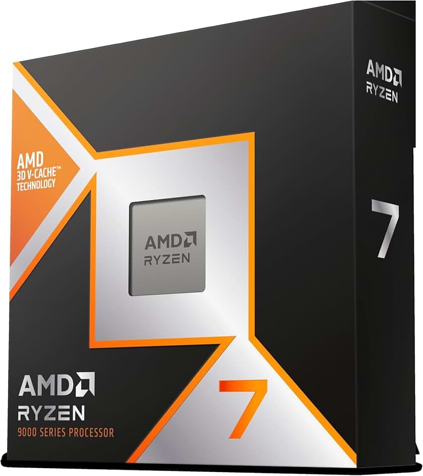 AMD RYZEN ™ 7 9800X3D 8 Core/16 Thread sbloccati, Architettura Zen 5, 104 MB di Cache, TDP 120W, Fino a 5.2 GHz di Frequenza Boost, Socket AM5, Dissipatore Non Incluso