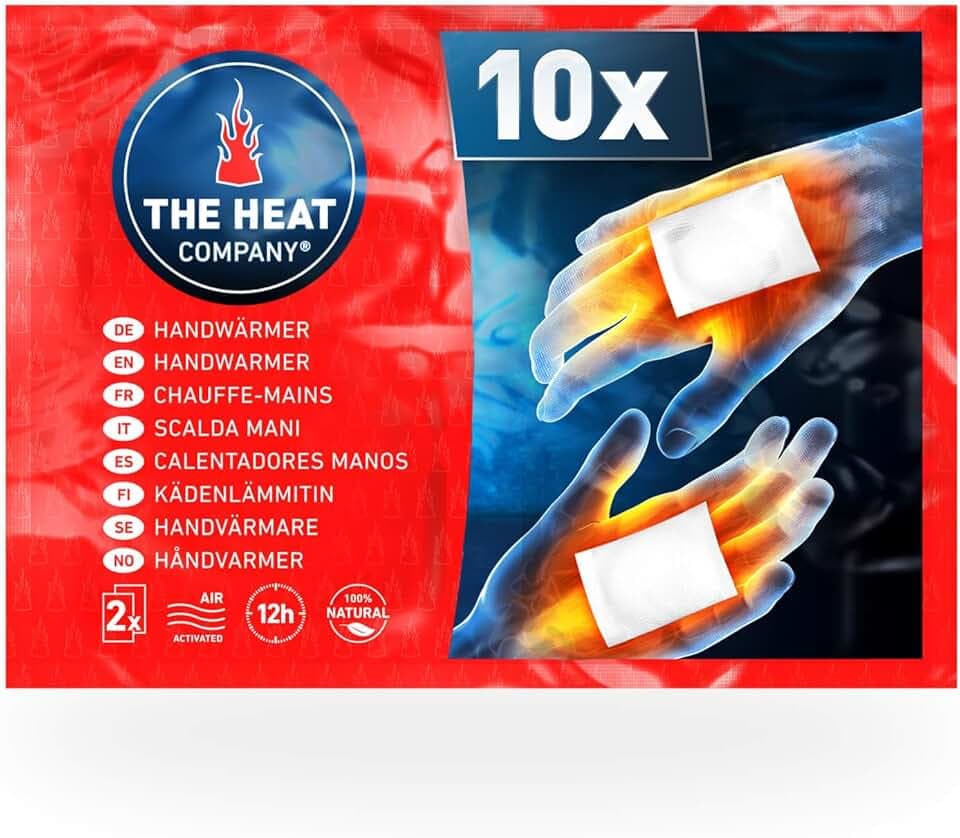 THE HEAT COMPANY Scaldamani - 10, 20 o 40 Paia - EXTRA CALDO - Scaldini - 12 ore mani calde - pronti all'uso - autoriscaldante - puro naturale