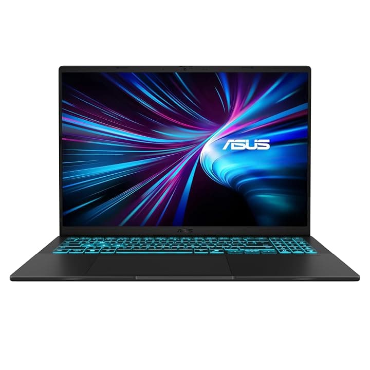 ASUS V16 (2026) con NVIDIA® GeForce RTX™ 5060, processore Intel® Core™ 7 240H, Display anti-riflesso da 16" a 144Hz, RAM 16GB, 1TB SSD, Win 11 Home, Nero, Layout ITA