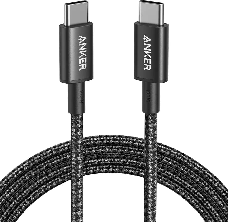 Anker Cavo USB C, 100W 333 Cavo Type C, Potenza di Ricarica Rapida Adatta per iPhone 17/16/16 Plus/16 Pro Max/15 Pro, MacBook Pro 2024, iPad Pro 2024, iPad Air 4, Galaxy S21, Pixel, Switch(1,8m)
