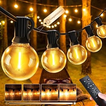Catena Luci da Esterno Giardino - G40 65Ft 20M LED Lampadine Esterno Filo IP44 Lucine da Esterno Giardino 20 Metri Luce Catena Luminosa Fila Catene Esterno Gazebo Lampade per Terrazzo