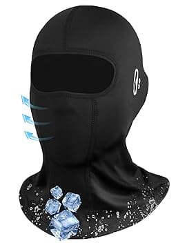 MELLIEX Passamontagna Estivo per Uomo e Donna, Traspirante e Leggero Sottocasco Moto Estivo Protezione UV con Fori per Occhiali, Balaclava per Motociclismo, Ciclismo, Sci e Sport all'Aria Aperta