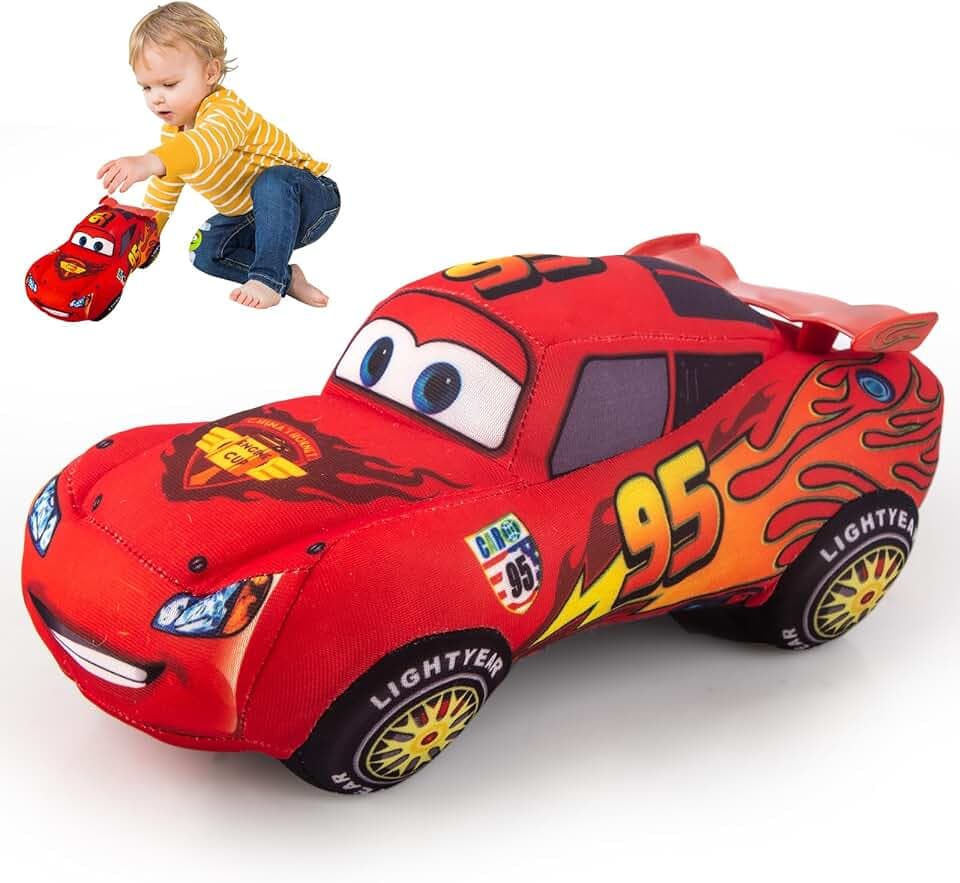 Peluche per auto, 25 cm, motivo: Cars Plush, peluche per bambini, ragazzi, regali