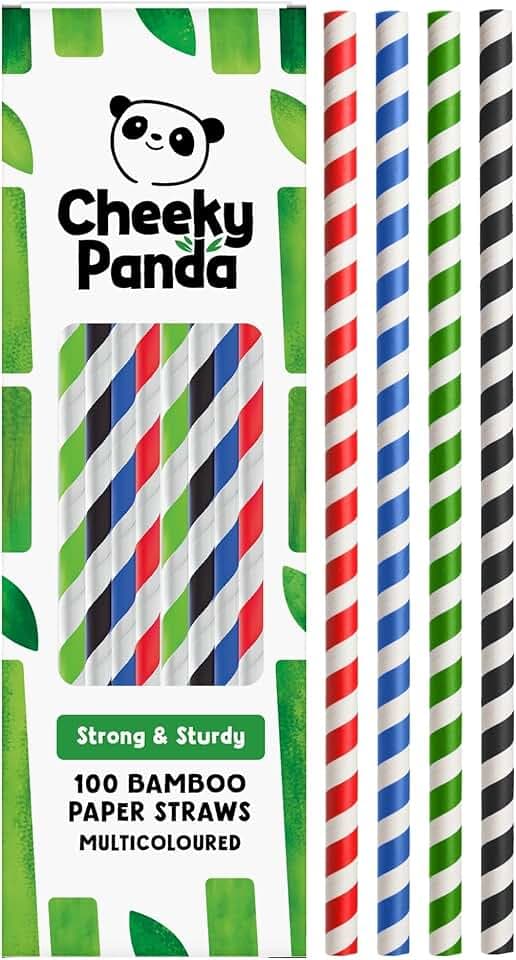 The Cheeky Panda Cannucce Multicolori in Bamboo | 100 Pezzi | 200mm The Forest Stewardship Council