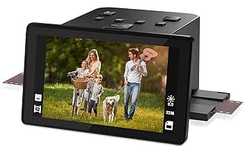 Scanner digitale per pellicole e diapositive con ampio display LCD da 5 pollici, scanner per negativi e diapositive per la digitalizzazione, converte negativi da 135, 126 KPK, 110 e Super 8