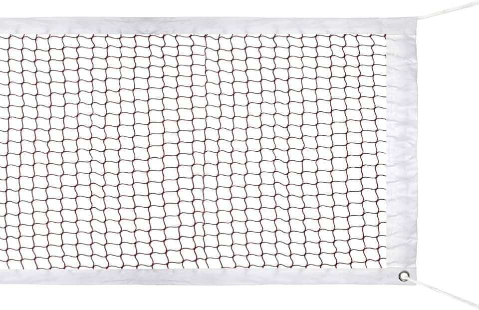 Rete da badminton in nylon per campi al coperto e all’aperto, 610 x 76 cm, colore rosso (senza telaio)