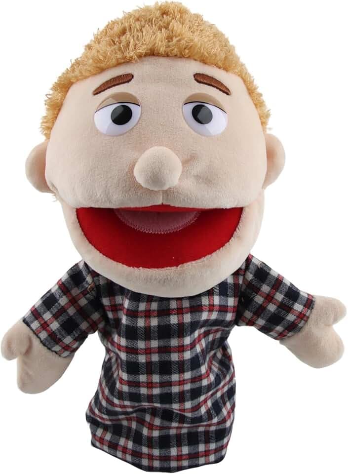 Marionette da Mano Muppet Show, Burattini da Mano, Teatrino Marionette di Peluche, Pupazzo di Peluche, Master of Puppets per Racconta Storie, Educazione, Giochi Interattivi (Papà, 30cm)