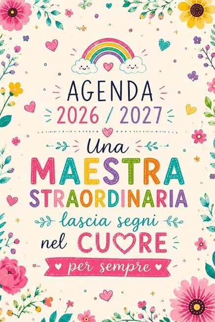 Grazie Maestra: Agenda Maestra 2026/2027 | Diario Settimanale Una Settimana Su 2 Pagine