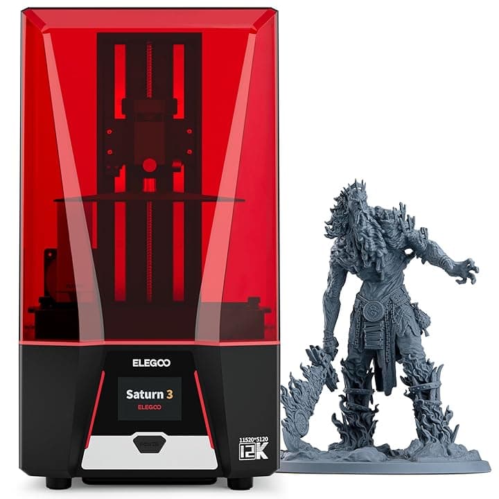 ELEGOO Saturn 3 Stampante 3D MSLA in Resina con Schermo LCD Monocromatico 10 Pollici 12K, Affettatrice Voxeldance Tango e Mini Purificatore d’aria, Grande Dimensione di stampa di 218,88x122,88x250 mm³