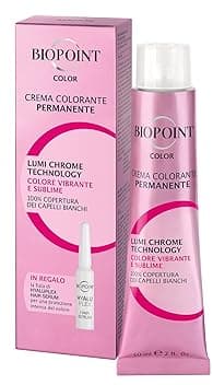 Biopoint Color - Crema Colorante Permanente con Fiala Hyaluplex Serum, Tinta per Capelli con Acido Ialuronico, Nutre, Idrata e Dona un Colore Brillante e Intenso, 60 ml