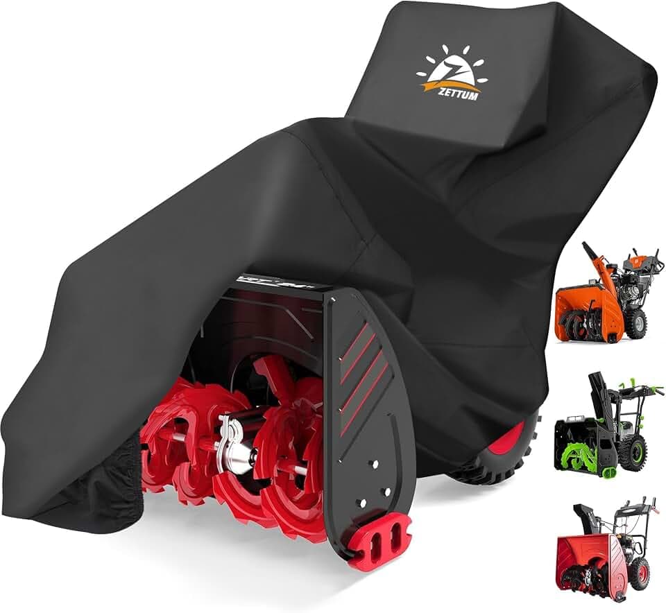 Zettum Custodia protettiva per spazzaneve, rivestimento in PU 600D, impermeabile e resistente, accessorio per EGO, Honda, Ryobi, Cub Cadet, Ariens, Troy Bilt, Toro