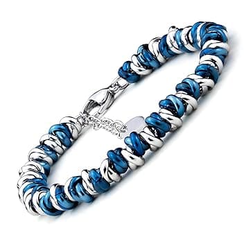 SAGA GIOIELLI BRACCIALE DONNA INTRECCIATO NODINI ACCIAIO DIVERSI COLORI