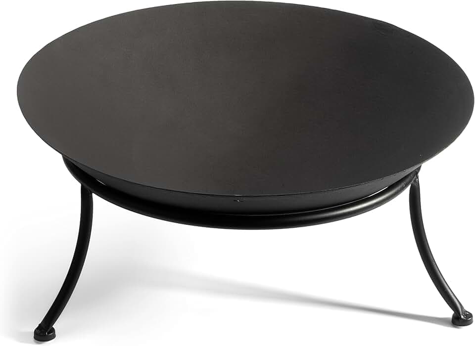 DRULINE 47 CM Enorme BRACIERE Cestino per Il Fuoco braciere da Terrazzo Acciaio Nero Nuovo Elegante Grande