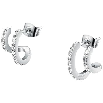 Morellato Orecchini da donna in acciaio, cristalli, collezione CREOLE, regalo per la mamma - SAUP16