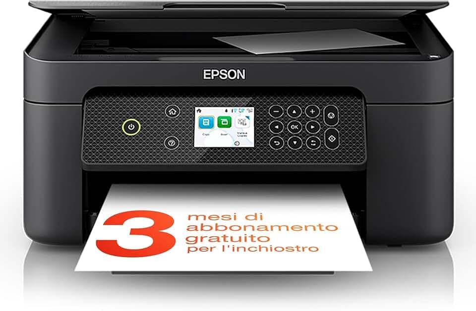 Epson Expression Home XP-4200 Stampante Multifunzione A4 getto d'inchiostro (Stampa Fronte Retro da mobile e su Cloud, Scansione, Copia) Display LCD 6.1cm, WiFi, AirPrint,Cartuce 604 Ananas,Black
