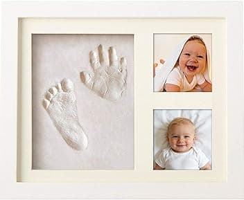 Cornice Bambini Impronte Argilla, Kit Neonato Cornice per dei Piedini e delle Manine dei Bebé-Un ricordo di vita e regali ideali per i bimbo