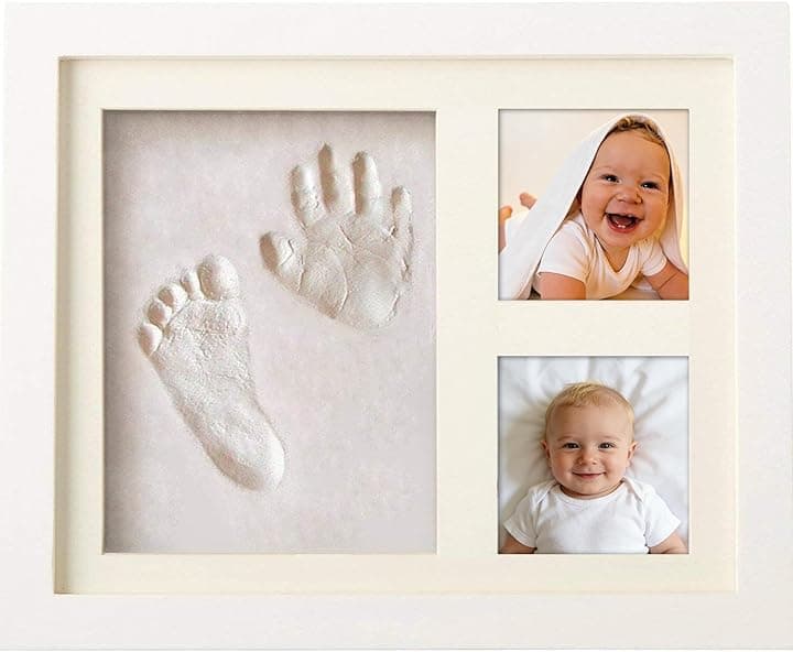 Cornice Bambini Impronte Argilla, Kit Neonato Cornice per dei Piedini e delle Manine dei Bebé-Un ricordo di vita e regali ideali per i bimbo