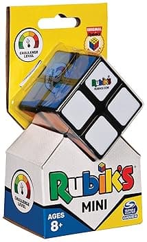 RUBIK'S, SPIN MASTER, il Cubo di Rubik's 2X2 MINI, L'Originale, con 2 Strati da 4 Cubi, Rompicapo Professionale a combinazione di colori, Tascabile, adatto a bambini da 8+,