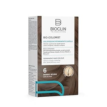 BIOCLIN Bio-Colorist Colorazione Permanente Capelli Biondo Scuro 6 – Senza Ammoniaca – Con Olio di Argan – Copertura Capelli Bianchi – Colore Naturale e Brillante