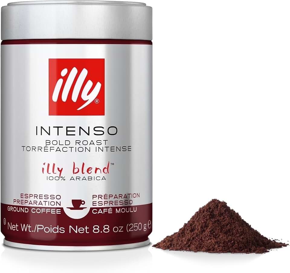 illy, Caffè Macinato per Espresso Tostato INTENSO, Confezione da 250g
