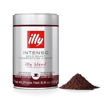 illy, Caffè Macinato per Espresso Tostato INTENSO, Confezione da 250g