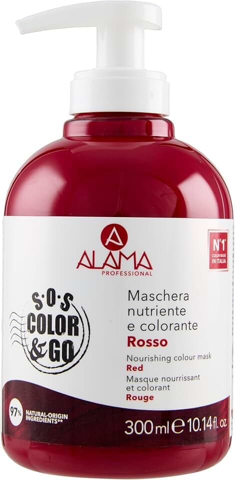 S.O.S Color 6 Go Maschera Colorante Riflesssante e Ravvivante, Rosso, 300 Millilitri