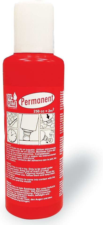 Educa - Permanent Fix Puzzle | Colla per Puzzle Permanente | Transparente | 250 ml che può incollare fino a 6000 pezzi (17193)