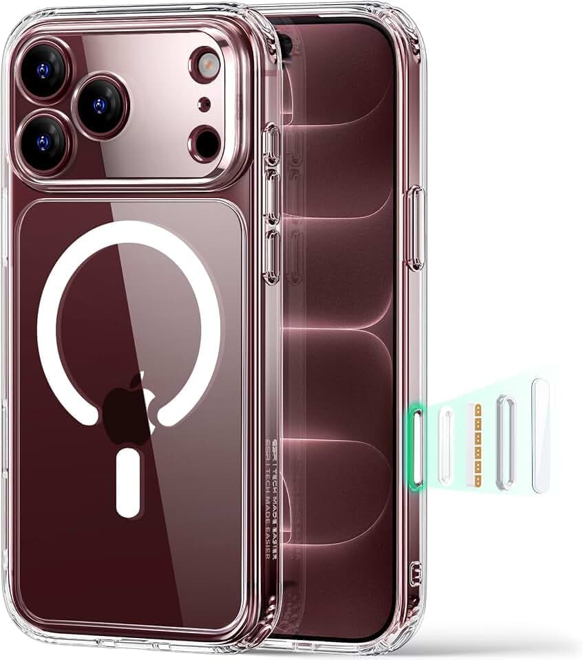 ESR Classic Hybrid Cover per iPhone 18 Pro/17 Pro, Trasparente ClimeCo Certified