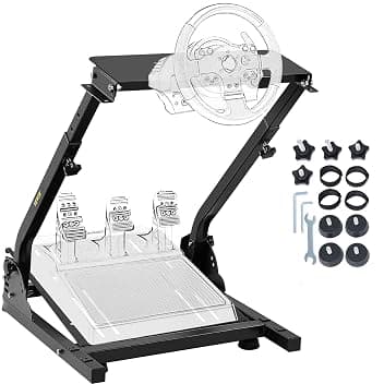 VEVOR Supporto per Volante da Corsa per Gioco G920, Supporto Simulatore per Volante di Corsa Staffa Leva del Cambio Altezza Regolabile 62-80 cm, Compatibile Logitech G27/G25 Pedale Non Incluso