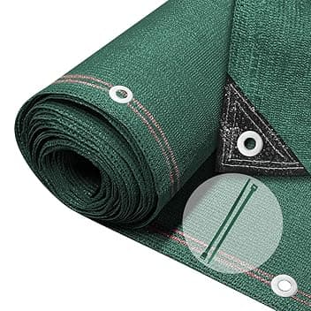 VOUNOT® Rete Ombreggiante 1.5×10m, Telo Frangivista Recinzione Giardino 230 g/m² HDPE, Tessuto Ombra Privacy Antistrappo Antivento con Fascette, per Esterno, Serra, Balcone, Giardino, Verde