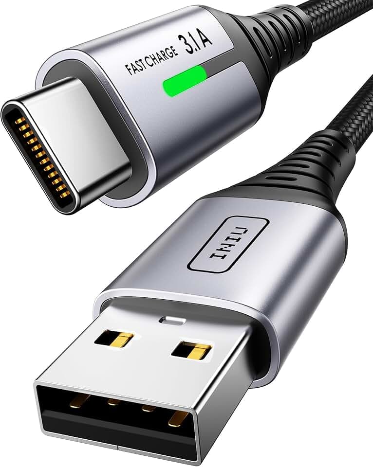 INIU Cavo USB Type-C, Cavo USB [2m] 3,1A QC 3,0 Tipo C Cavo Type C Rapida, Lega Intrecciato in Nylon Cavo USB Type C compatibili con iPhone 17 16 Pro Max, Samsung S25 24 Ultra, Xiaomi iPad ECC. ClimatePartner certified