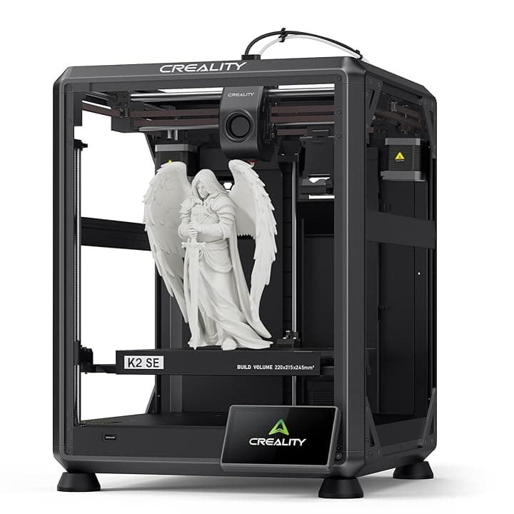 Creality K2 SE Stampante 3D, supporto CFS per stampa multicolore, stampa ad alta velocità 500 mm/s, livellamento automatico, controllo delle vibrazioni, estrusore Direct-Drive, volume di costruzione