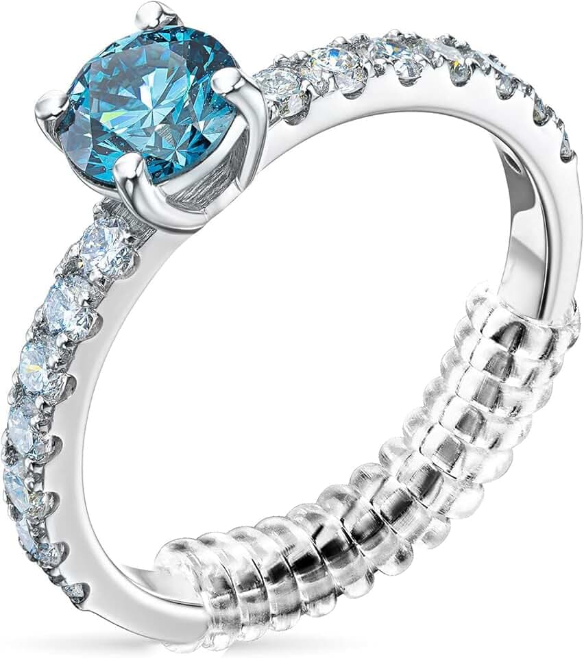 Lullu 19/15 Pezzi Ferma Anello Invisibile, Stringi Anello Silicone, Riduttore Regolatori Anelli Dito, Regolatore Fermanello Restringi Per Anelli di Grandi Dimensioni