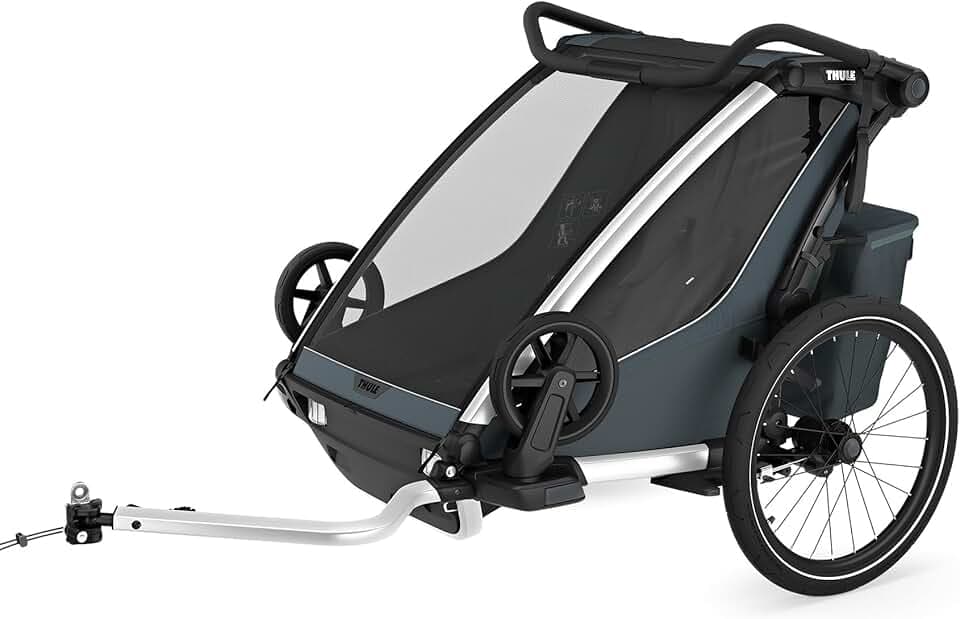 Thule Chariot Cross 2 Rimorchio Multisportivo Da Bici Dark slate, Double