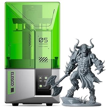 ELEGOO Mars 5 Stampante 3D Resina LCD 4K Mono, Livellamento Automatico, Stampante 3D Velocità a 70mm/h Dimensioni di Stampa 143,43x89,6x150mm³
