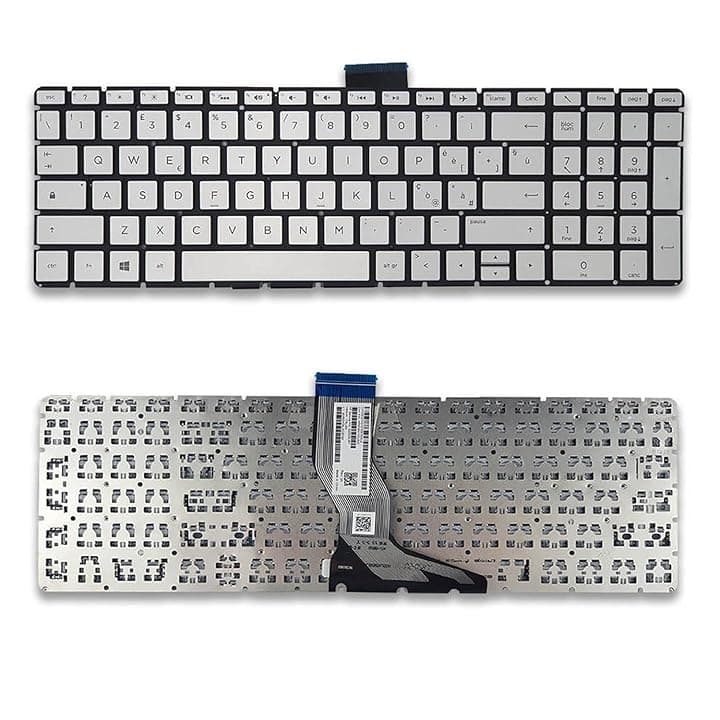 Tastiera per HP 250 G6, 15-BS, 15Q-BD, 17G-BR, 15-CC, 15-BW, 15Q-BD, 17G-BR, 15-CB, 17-BS, TPN-C129 Layout Italiano Colore Silver senza Retroilluminazione Spare Parts L91269-061 (Silver)