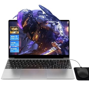 PC Portatile 15,6'', 16GB RAM 512GB SSD 1TB Estensione, N95 Up to 3,4GHz, Win 11 PC Notebook, Tastiera Retroilluminata con Film Italiana, Ricarica Type-C, 5G WiFi/HDMI/USB, Laptop per Studio/Ufficio