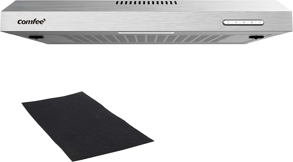 COMFEE' Cappa Aspirante 60 cm SLIF17SS-60 A LED Sottopensile Aspiratore A Parete Aspirazione Superiore 600 mm - Argento