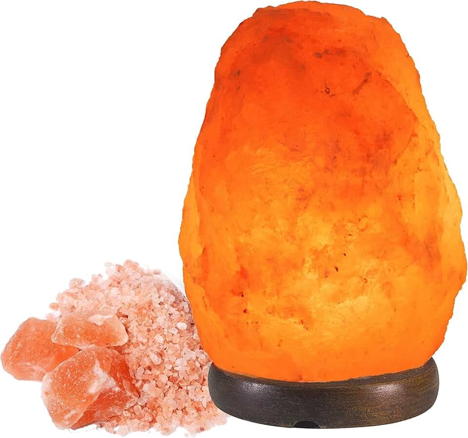 BEPER P201UTP100 Lampada di Sale con Intensità di Luce Regolabile - Lampada Unica, Intagliata a Mano con Base in Legno